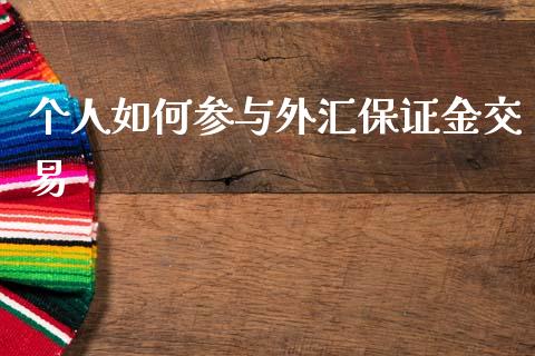 个人如何参与外汇保证金交易_https://wap.lxcailiao.com_融资担保_第1张