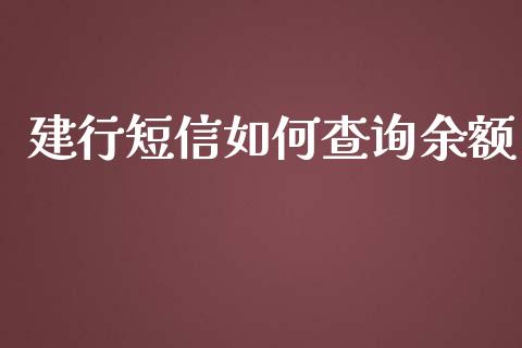 建行短信如何查询余额_https://wap.lxcailiao.com_金融监管_第1张