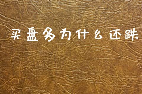 买盘多为什么还跌_https://wap.lxcailiao.com_融资担保_第1张