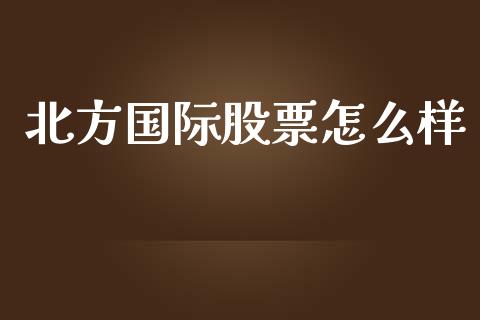 北方国际股票怎么样_https://wap.lxcailiao.com_财务管理_第1张