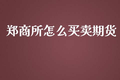 郑商所怎么买卖期货_https://wap.lxcailiao.com_融资担保_第1张