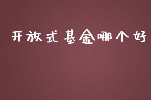 开放式基金哪个好_https://wap.lxcailiao.com_股权投资_第1张