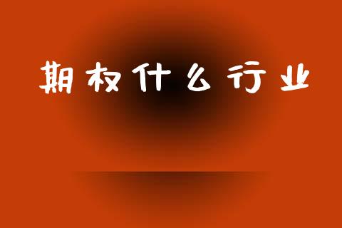期权什么行业_https://wap.lxcailiao.com_股权投资_第1张