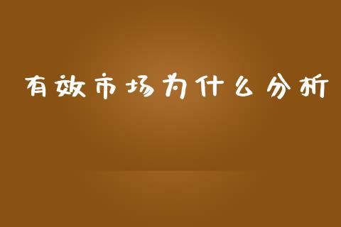 有效市场为什么分析_https://wap.lxcailiao.com_融资担保_第1张