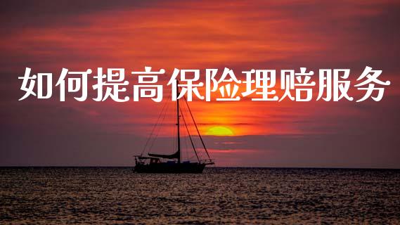 如何提高保险理赔服务_https://wap.lxcailiao.com_融资担保_第1张