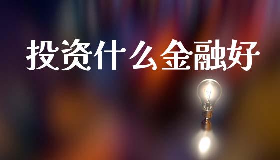 投资什么金融好_https://wap.lxcailiao.com_财务管理_第1张