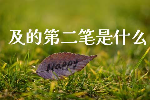 及的第二笔是什么_https://wap.lxcailiao.com_融资担保_第1张