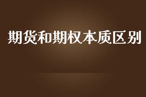 期货和期权本质区别_https://wap.lxcailiao.com_财务管理_第1张