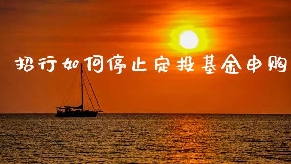 招行如何停止定投基金申购_https://wap.lxcailiao.com_财务管理_第1张