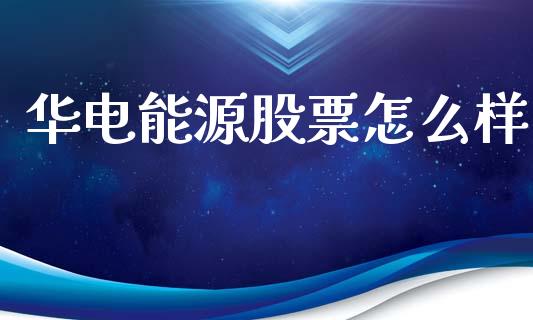 华电能源股票怎么样_https://wap.lxcailiao.com_融资担保_第1张