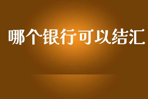 哪个银行可以结汇_https://wap.lxcailiao.com_金融监管_第1张