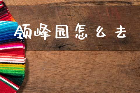 领峰园怎么去_https://wap.lxcailiao.com_融资担保_第1张
