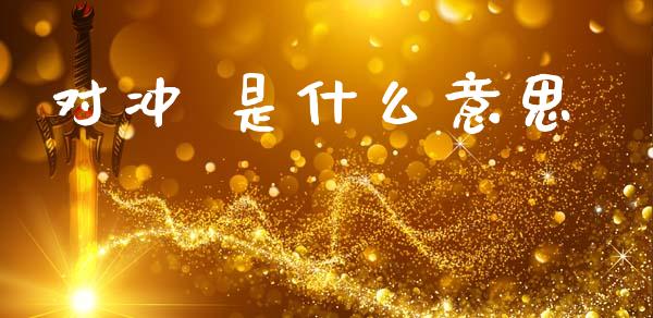 对冲 是什么意思_https://wap.lxcailiao.com_财务管理_第1张