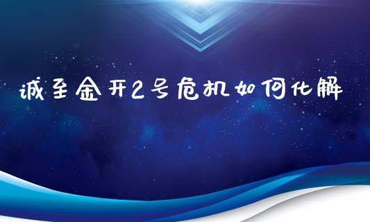 诚至金开2号危机如何化解_https://wap.lxcailiao.com_股权投资_第1张