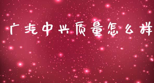 广汽中兴质量怎么样_https://wap.lxcailiao.com_股权投资_第1张