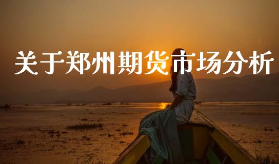 关于郑州期货市场分析_https://wap.lxcailiao.com_财务管理_第1张