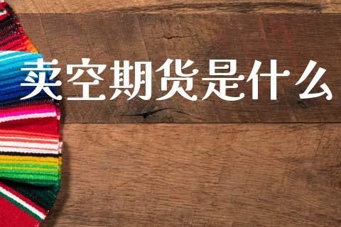 卖空期货是什么_https://wap.lxcailiao.com_财务管理_第1张