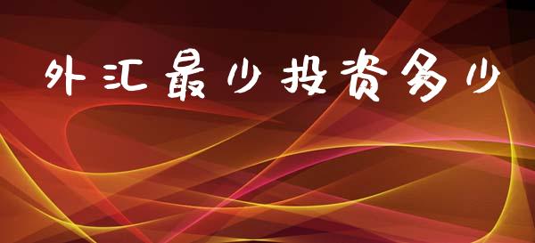外汇最少投资多少_https://wap.lxcailiao.com_财务管理_第1张