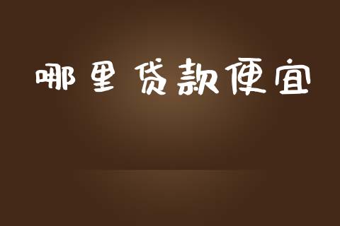 哪里贷款便宜_https://wap.lxcailiao.com_财务管理_第1张