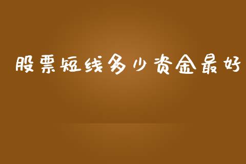 股票短线多少资金最好_https://wap.lxcailiao.com_金融监管_第1张