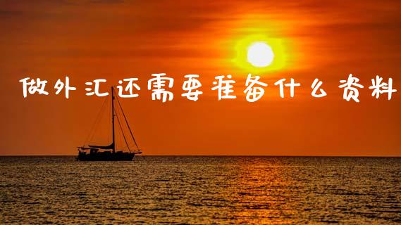 做外汇还需要准备什么资料_https://wap.lxcailiao.com_财务管理_第1张