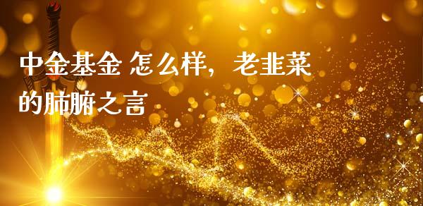 中金基金 怎么样，老韭菜的肺腑之言_https://wap.lxcailiao.com_股权投资_第1张