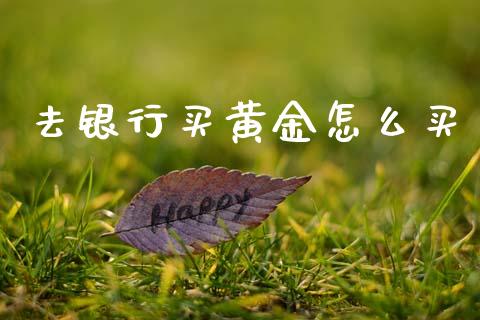 去银行买黄金怎么买_https://wap.lxcailiao.com_融资担保_第1张