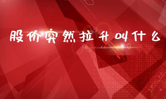 股价突然拉升叫什么_https://wap.lxcailiao.com_金融监管_第1张