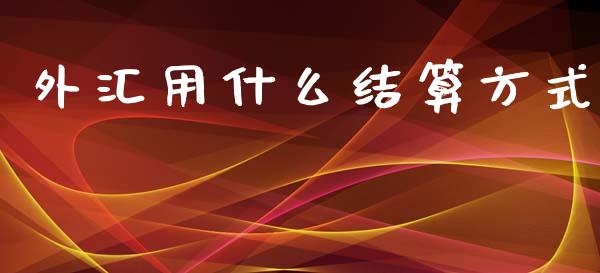 外汇用什么结算方式_https://wap.lxcailiao.com_财务管理_第1张