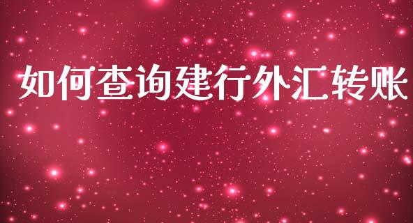 如何查询建行外汇转账_https://wap.lxcailiao.com_融资担保_第1张