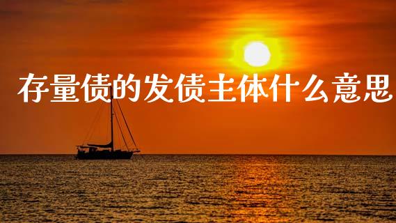 存量债的发债主体什么意思_https://wap.lxcailiao.com_股权投资_第1张