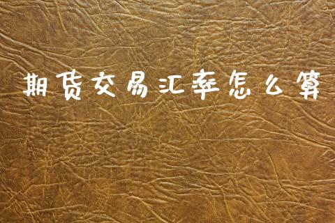 期货交易汇率怎么算_https://wap.lxcailiao.com_金融监管_第1张