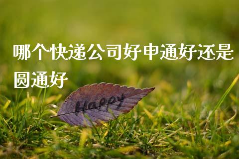 哪个快递公司好申通好还是圆通好_https://wap.lxcailiao.com_金融监管_第1张