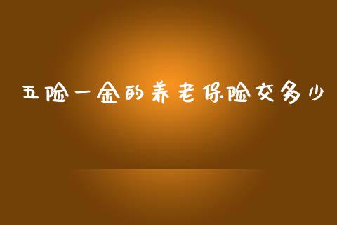 五险一金的养老保险交多少_https://wap.lxcailiao.com_融资担保_第1张