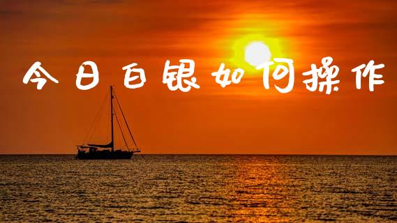今日白银如何操作_https://wap.lxcailiao.com_财务管理_第1张