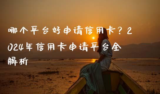 哪个平台好申请信用卡？2024年信用卡申请平台全解析_https://wap.lxcailiao.com_财务管理_第1张