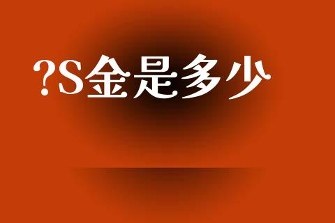 ?S金是多少_https://wap.lxcailiao.com_财务管理_第1张