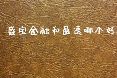 盛宝金融和盈透哪个好_https://wap.lxcailiao.com_金融监管_第1张