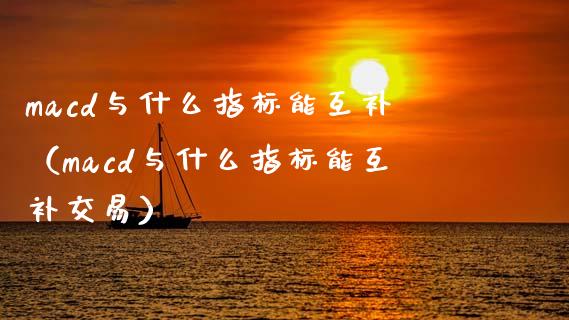 macd与什么指标能互补（macd与什么指标能互补交易）_https://wap.lxcailiao.com_融资担保_第1张