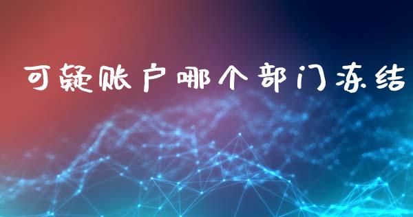 可疑账户哪个部门冻结_https://wap.lxcailiao.com_股权投资_第1张