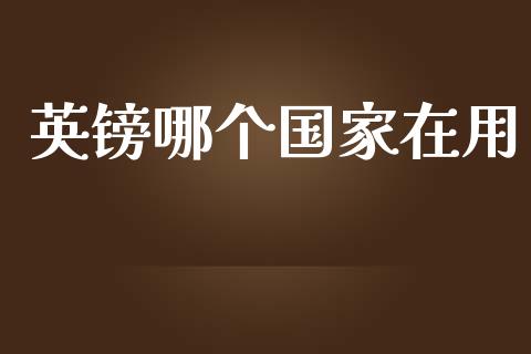 英镑哪个国家在用_https://wap.lxcailiao.com_金融监管_第1张