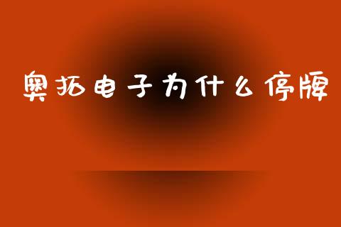 奥拓电子为什么停牌_https://wap.lxcailiao.com_财务管理_第1张