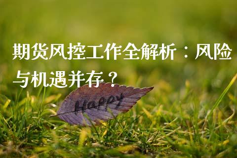 期货风控工作全解析:风险与机遇并存?_财务管理_第1张_金融监管_融资担保_财务管理_股权投资 期货风控工作全解析:风险与机遇并存?_https://wap.lxcailiao.com_财务管理_第1张