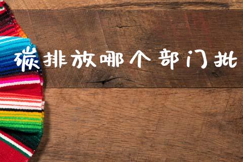 碳排放哪个部门批_https://wap.lxcailiao.com_金融监管_第1张