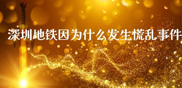 深圳地铁因为什么发生慌乱事件_https://wap.lxcailiao.com_财务管理_第1张