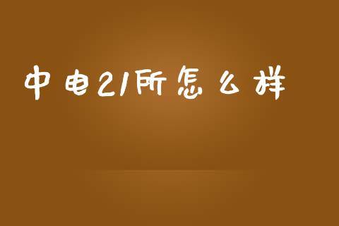 中电21所怎么样_https://wap.lxcailiao.com_金融监管_第1张