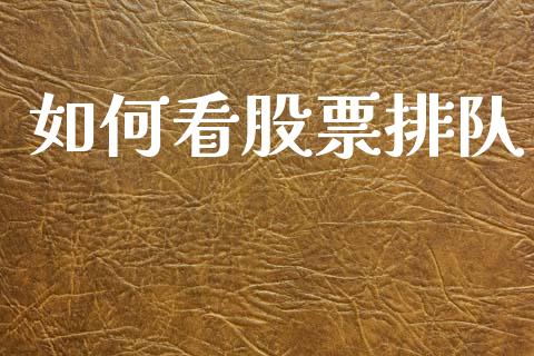 如何看股票排队_https://wap.lxcailiao.com_财务管理_第1张