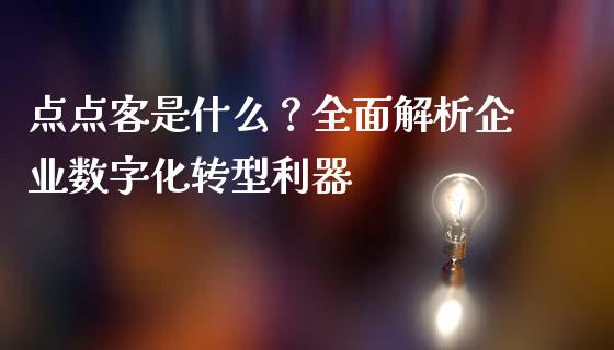 点点客是什么？全面解析企业数字化转型利器_https://wap.lxcailiao.com_股权投资_第1张