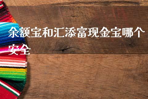 余额宝和汇添富现金宝哪个安全_https://wap.lxcailiao.com_金融监管_第1张