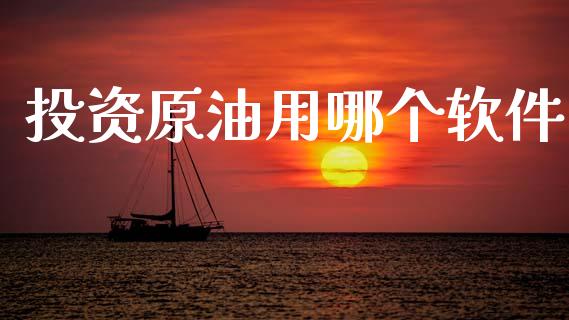投资原油用哪个软件_https://wap.lxcailiao.com_财务管理_第1张